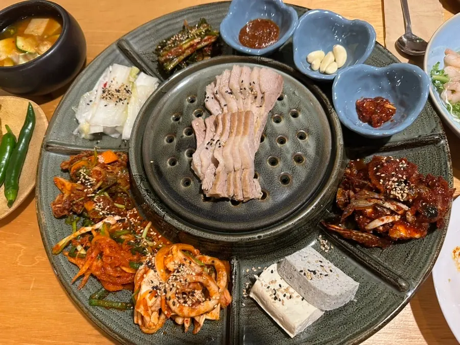 송정옥 전복솥밥 한상 2인 상차림