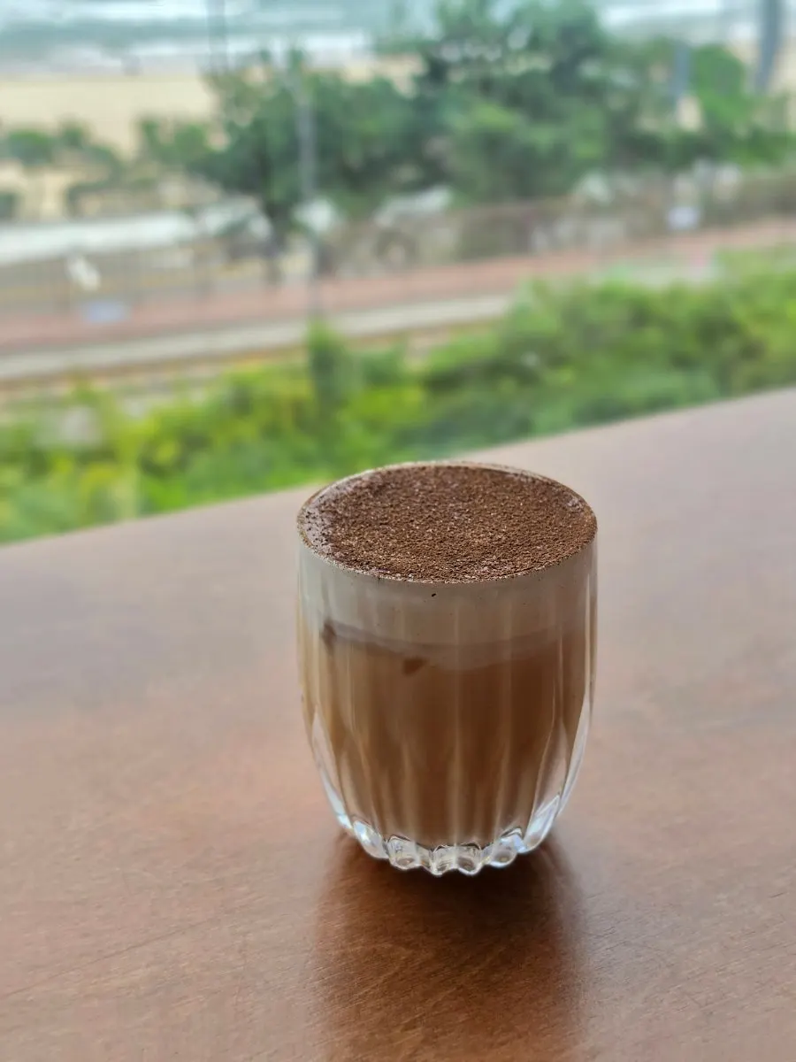 Louis Velvet Cloud milk tea topped with cloud cream