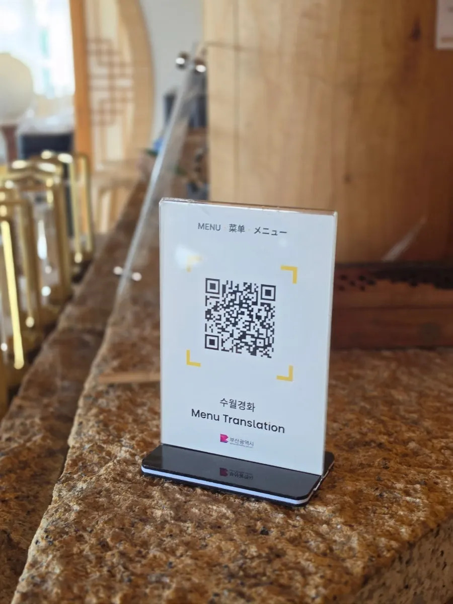 Translation QR code sign for international guests