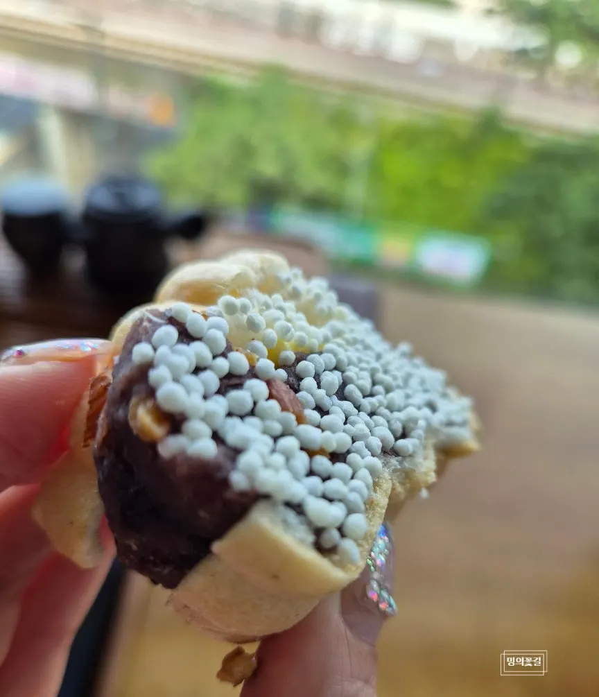 Close-up of the gamtae myeongnan financier