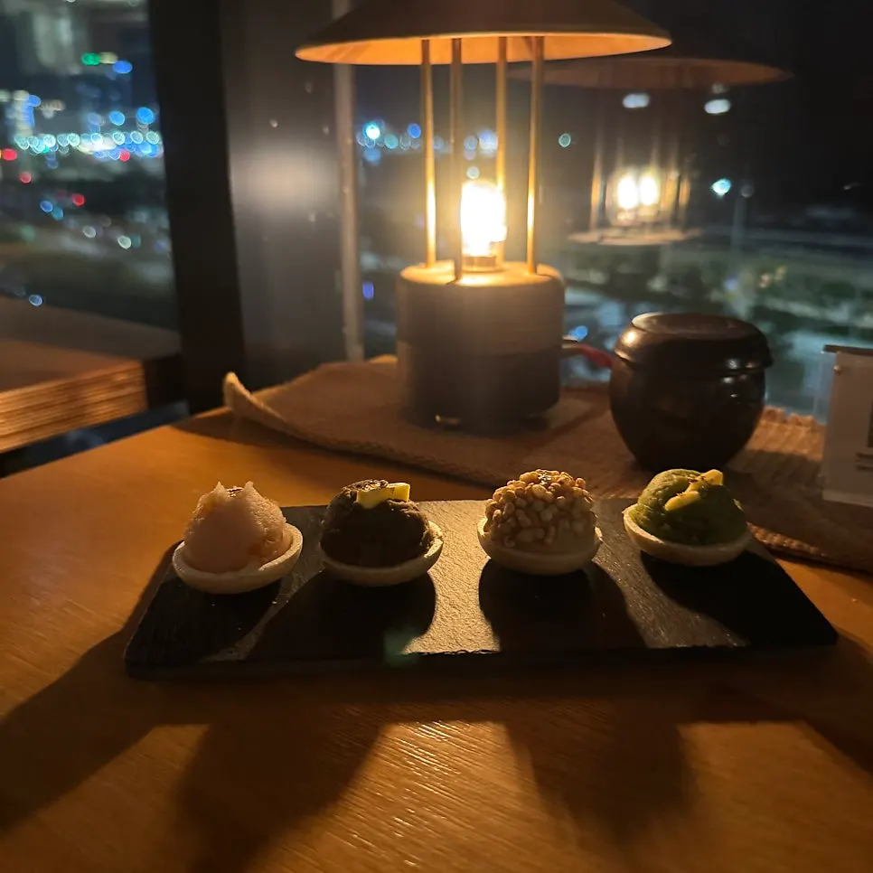 The night menu drinks Fire and Water