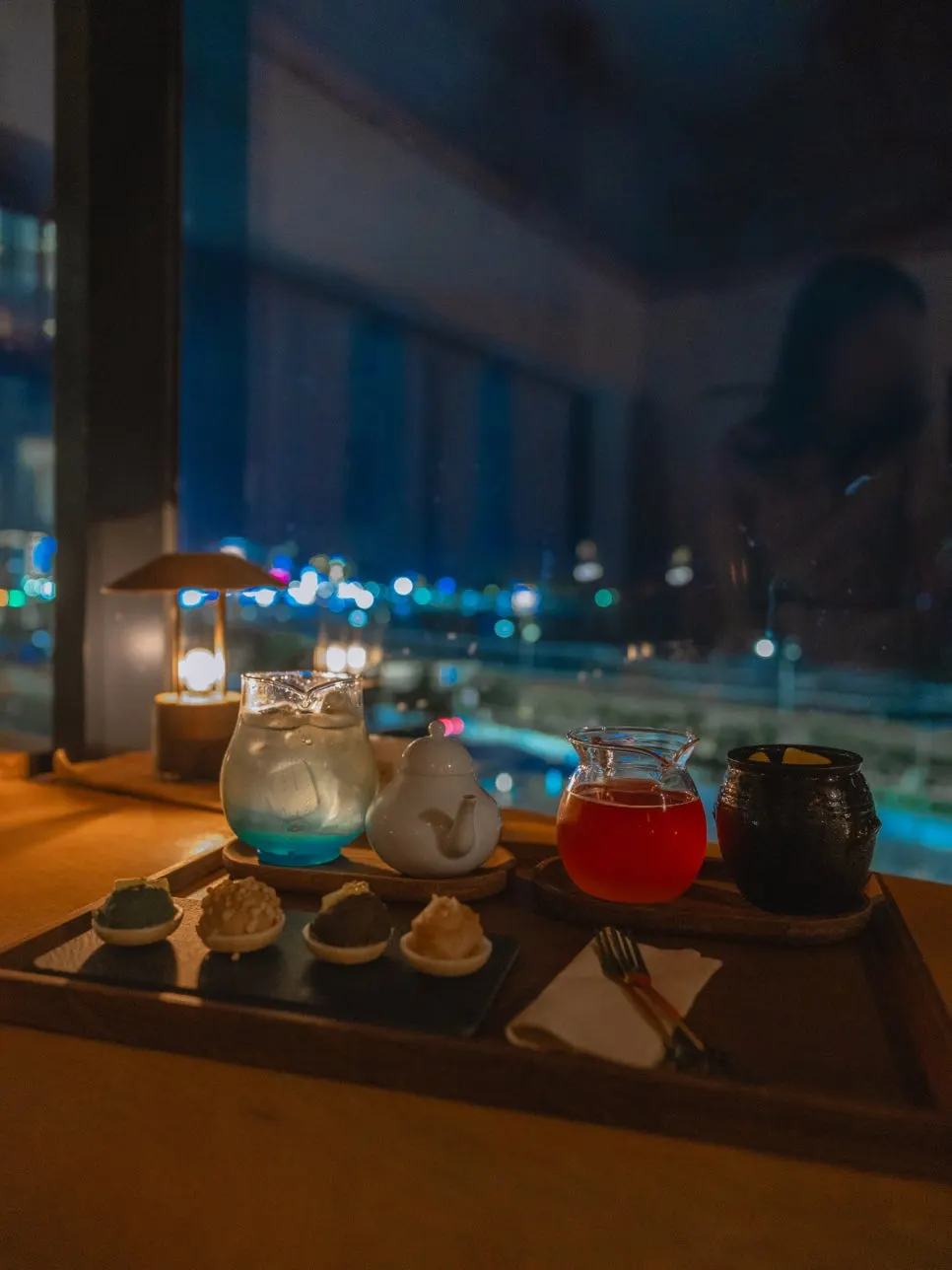 Fire and Water drinks side by side