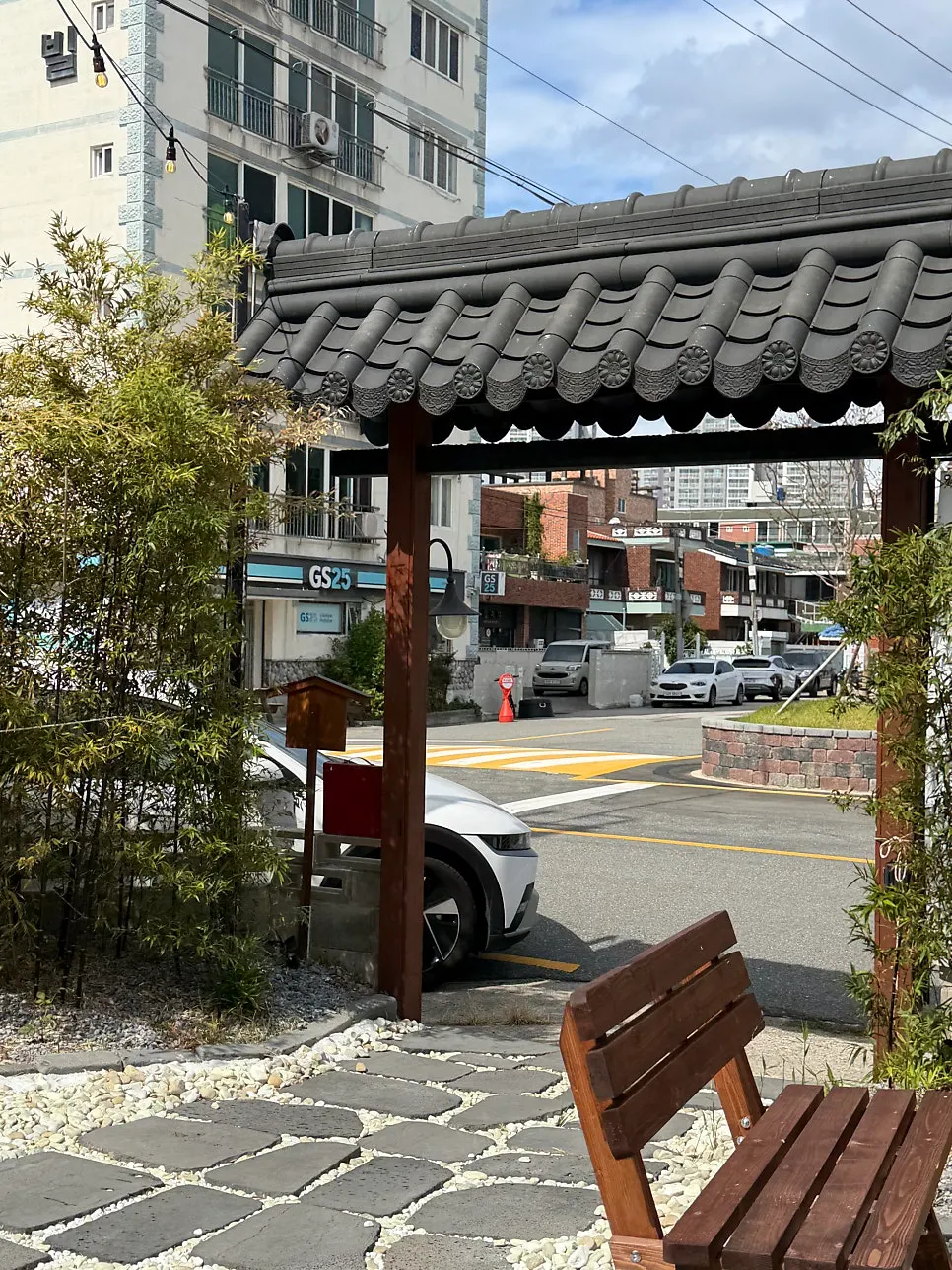 Yuok's building and parking area