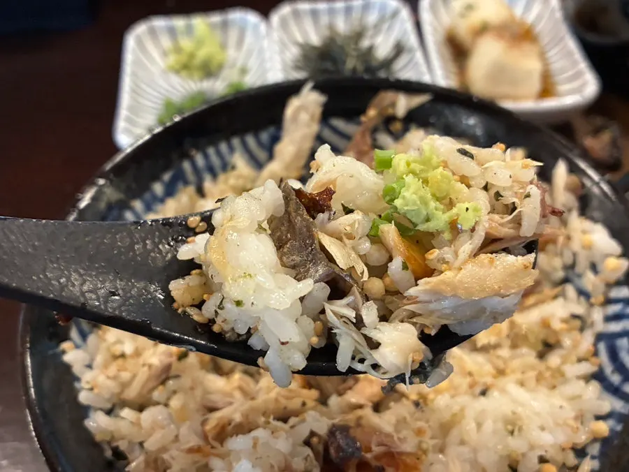 Boneless mackerel topping the saba ochazuke