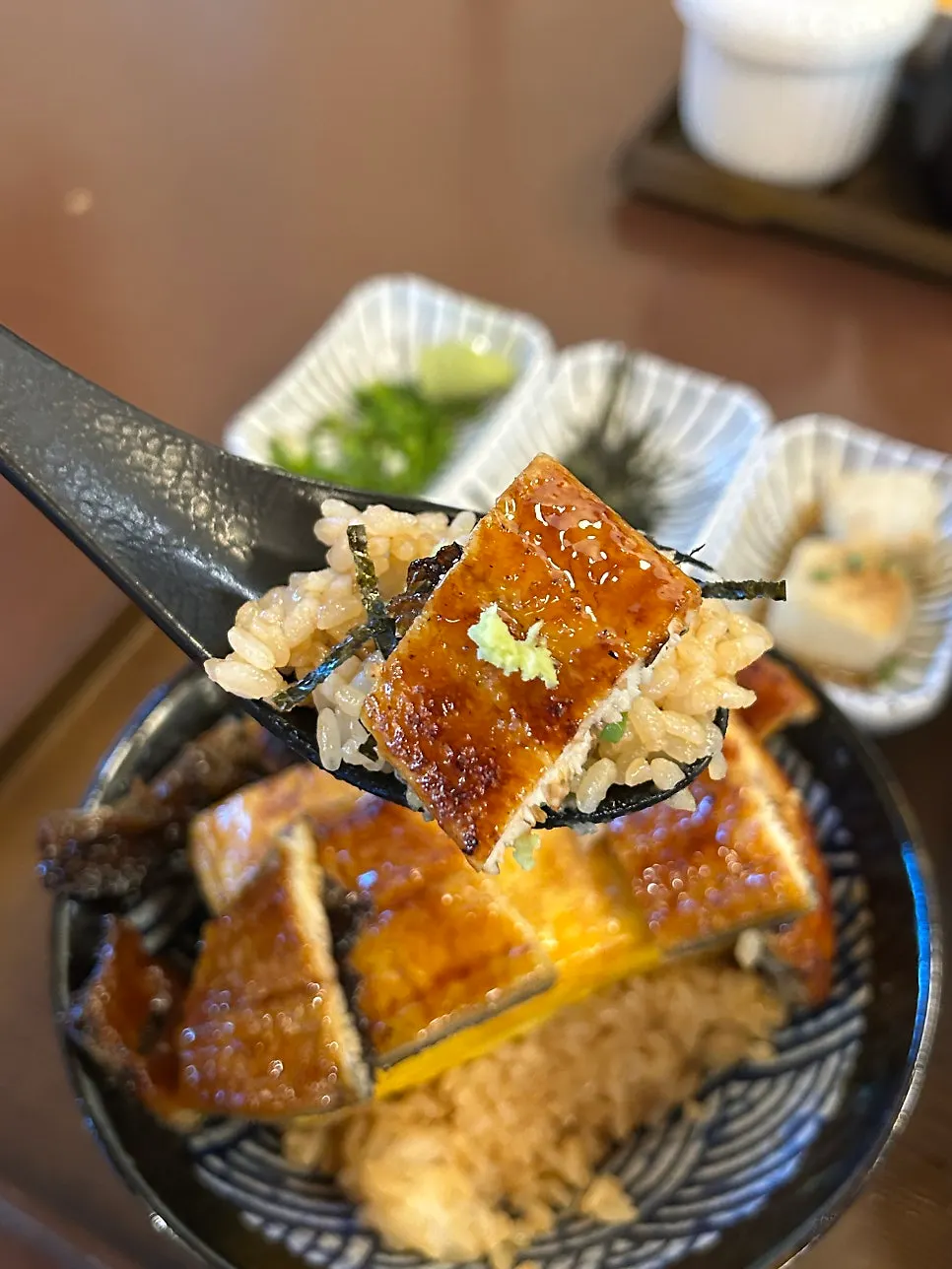 Glossy eel coated in tare sauce