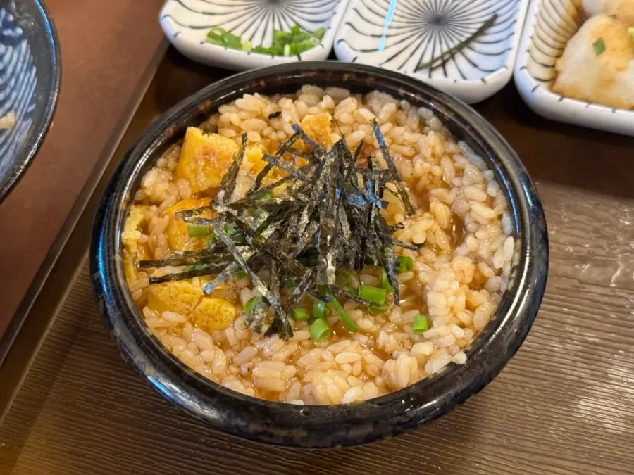 Eel turned into ochazuke in the bowl