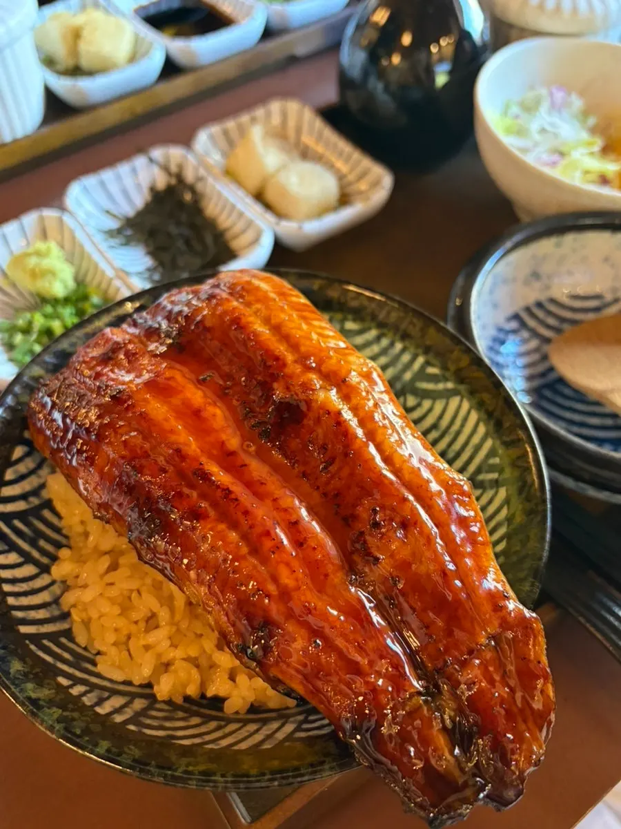 한번에 차려진 유옥 덮밥 한상