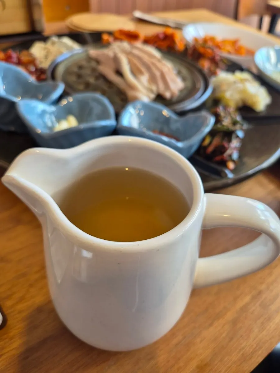 Abalone pot rice finished with seafood broth poured in