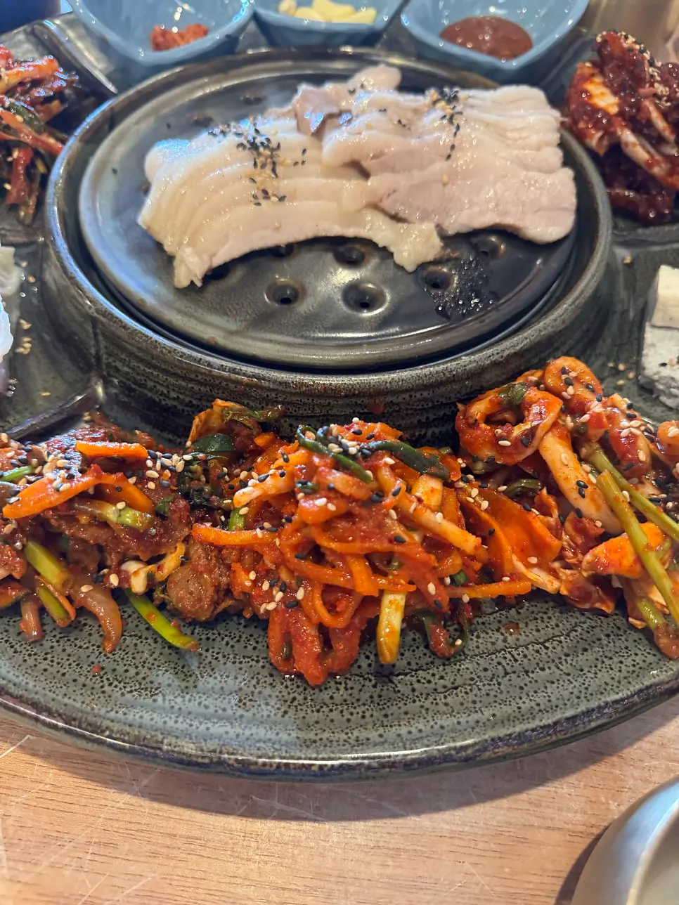 Tofu and side dish plate
