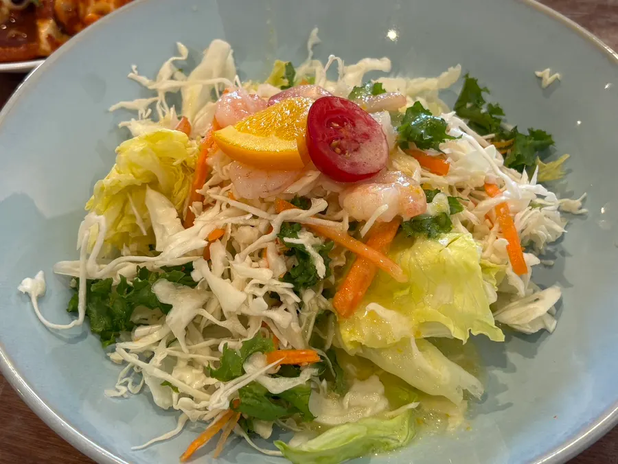 Yuzu salad served before the meal
