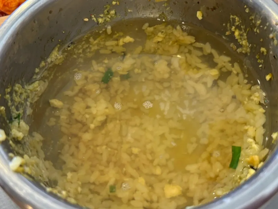 Nurungji served at the end of the meal