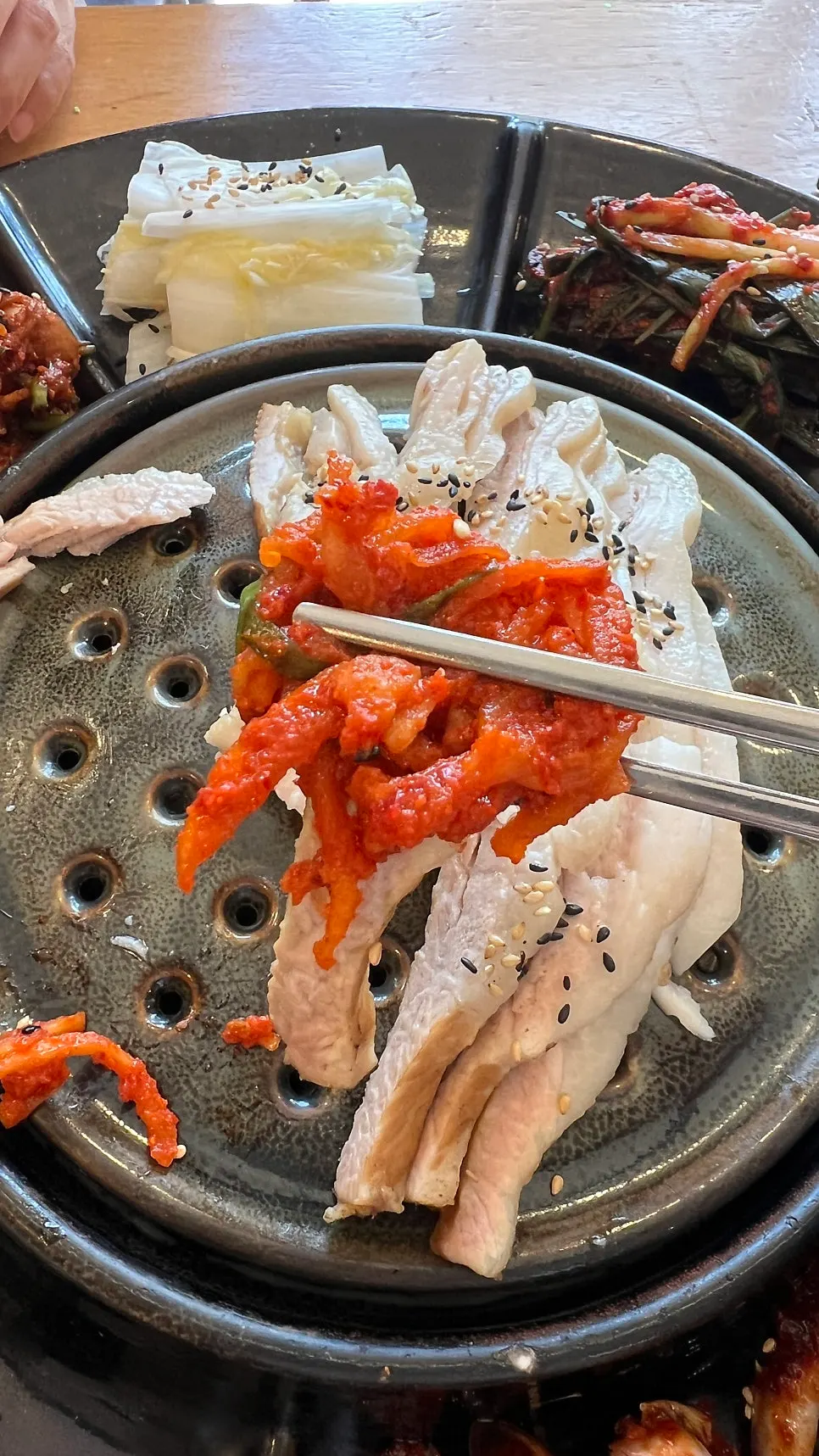결이 부드러운 가브리살 보쌈