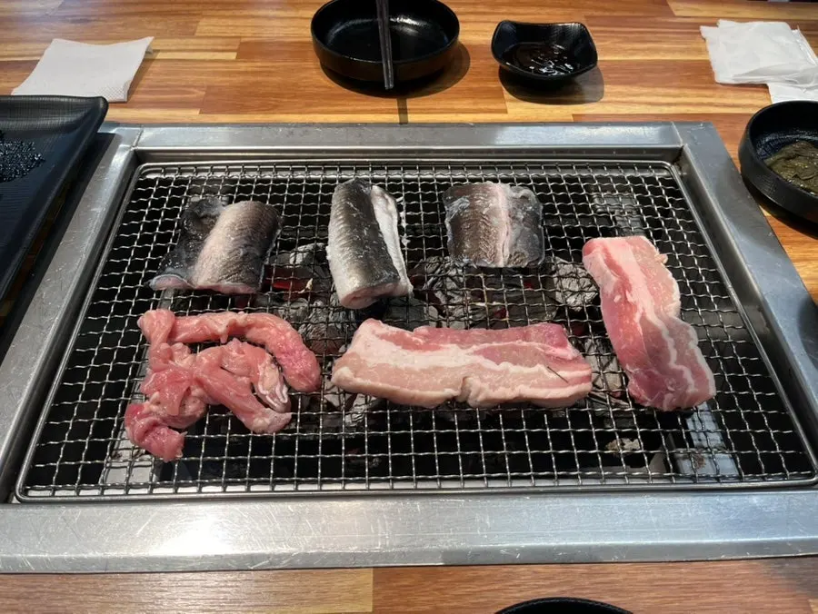 Freshwater eel on the grill
