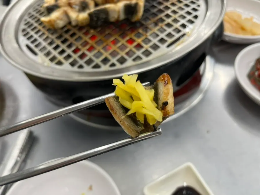 Thick, plump cuts of freshwater eel