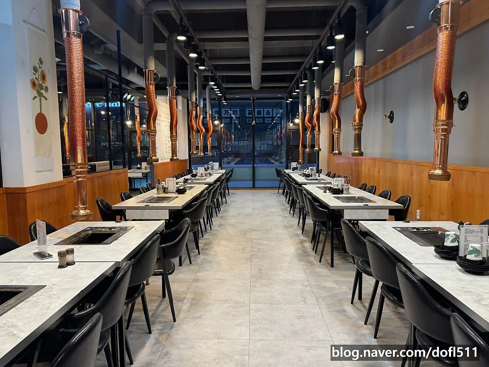 Interior of Songrimbok with plenty of tables