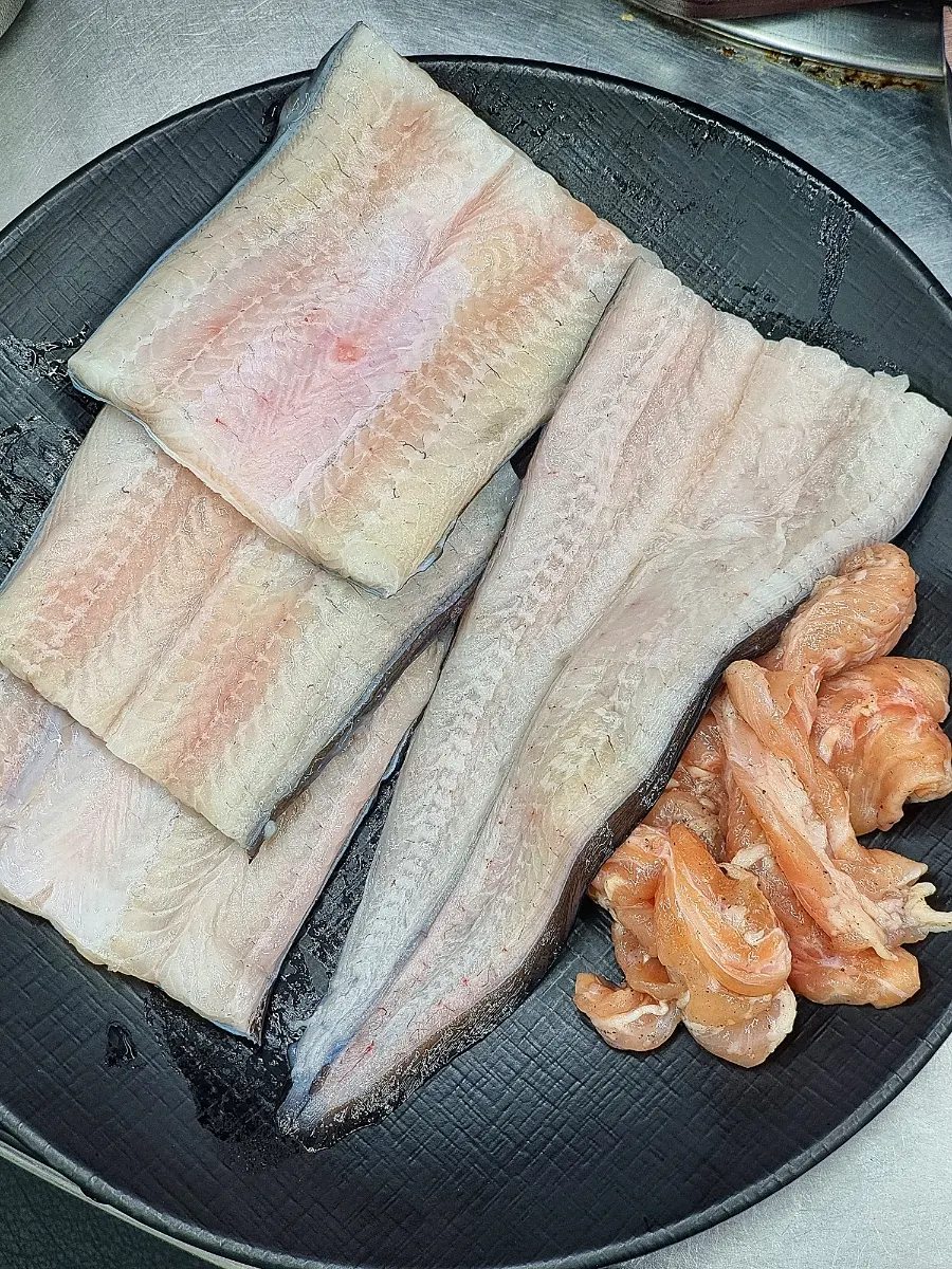 Plump freshwater eel on the grill