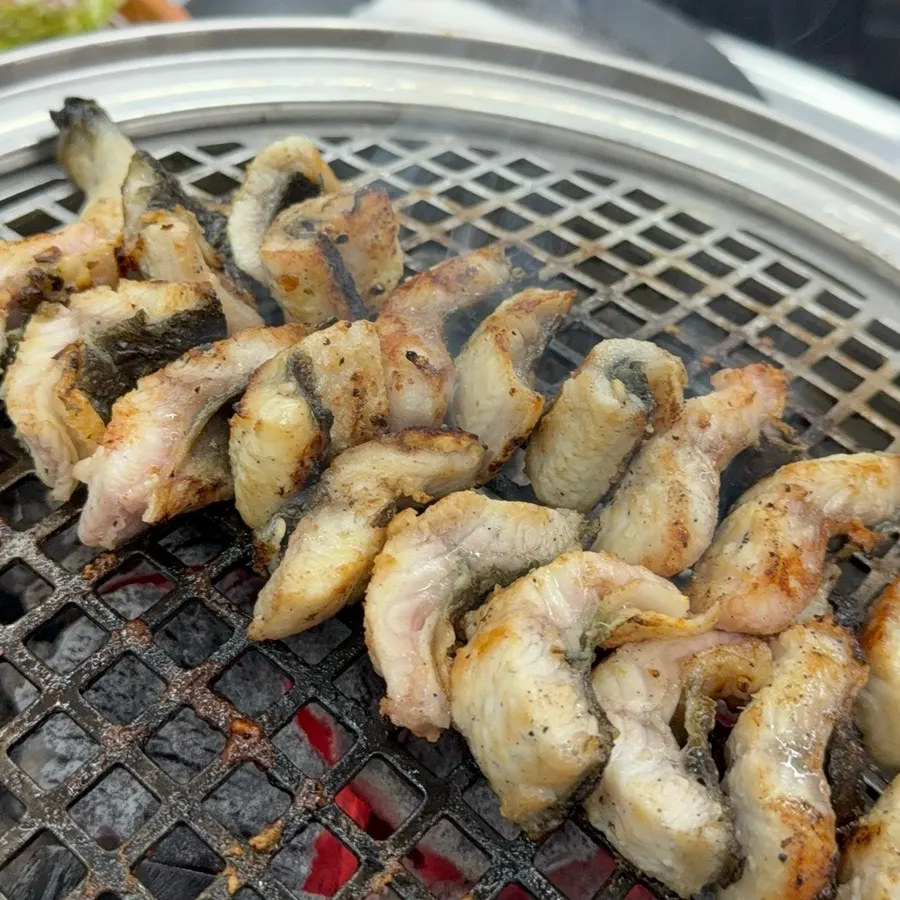 A golden-grilled piece of freshwater eel