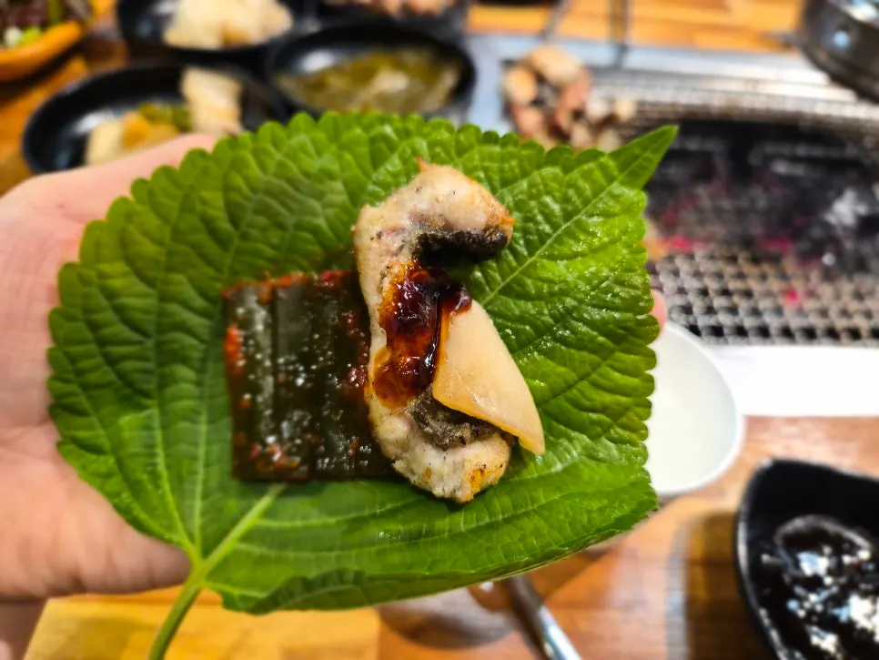 A well-grilled piece of eel
