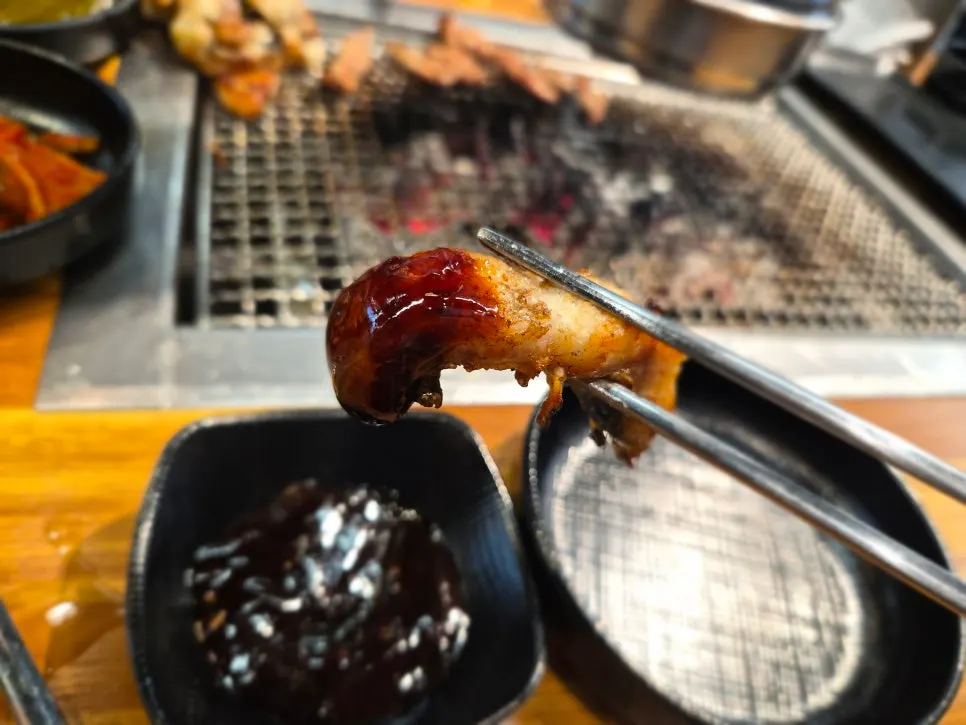 Eel dipped in the special sauce