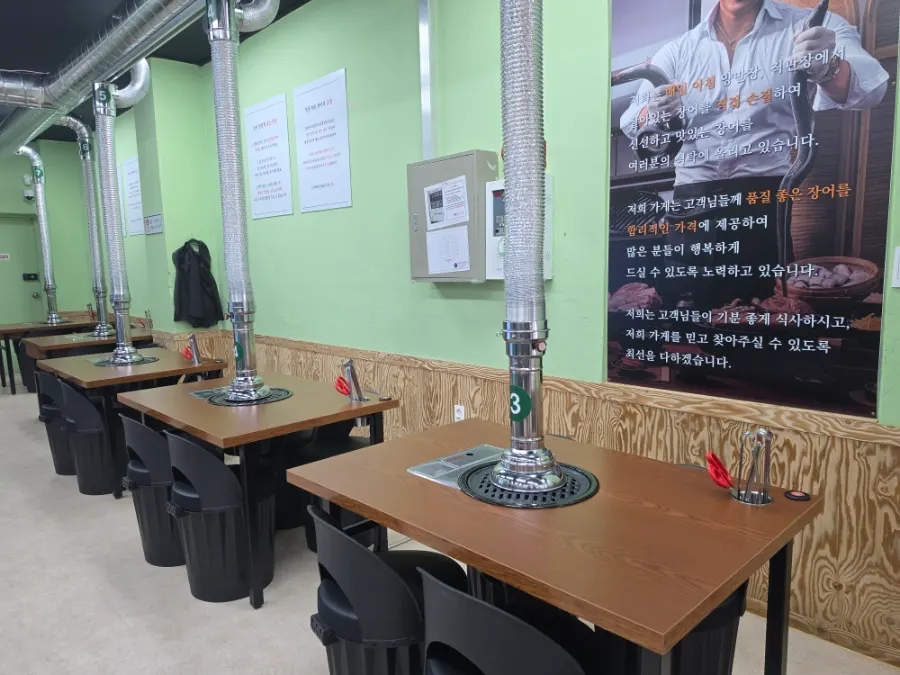 Clean, tidy restaurant interior