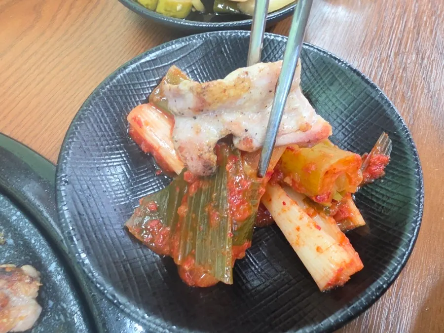 Side dishes including pickled vegetables