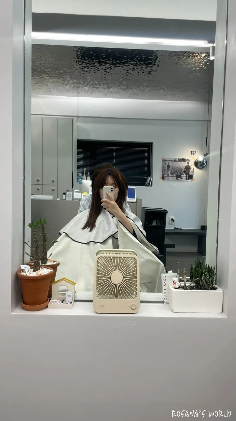 굵고 숱 많은 모발 상태 확인