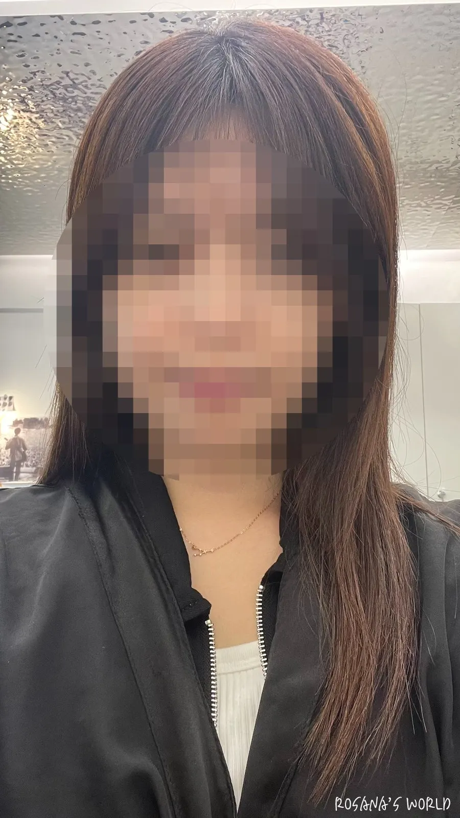 커트만으로 정돈된 모발 옆모습