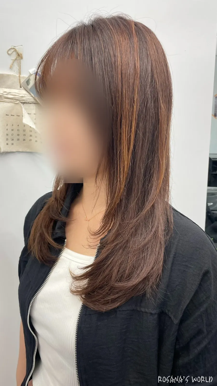 커트와 레이어드펌 완성된 헤어스타일