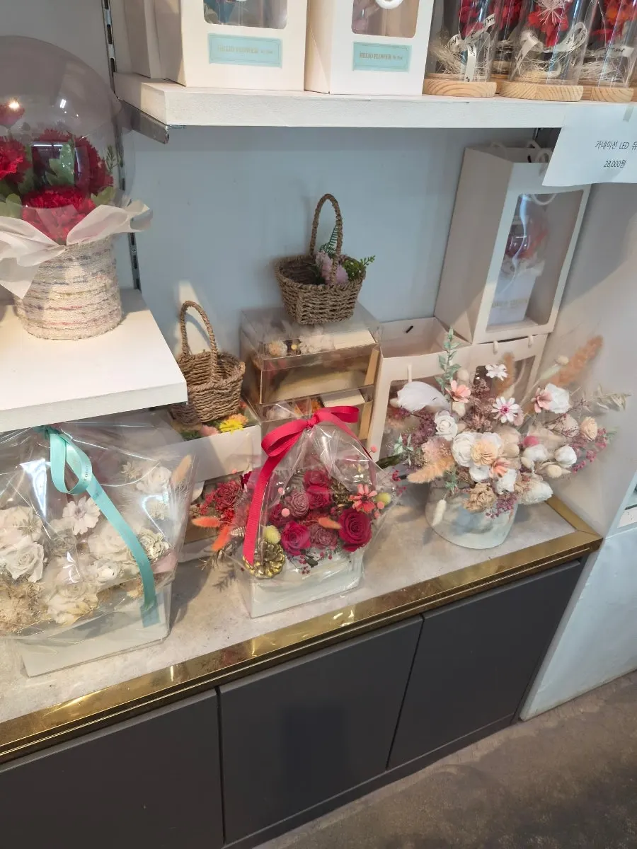 Custom-order flower basket items
