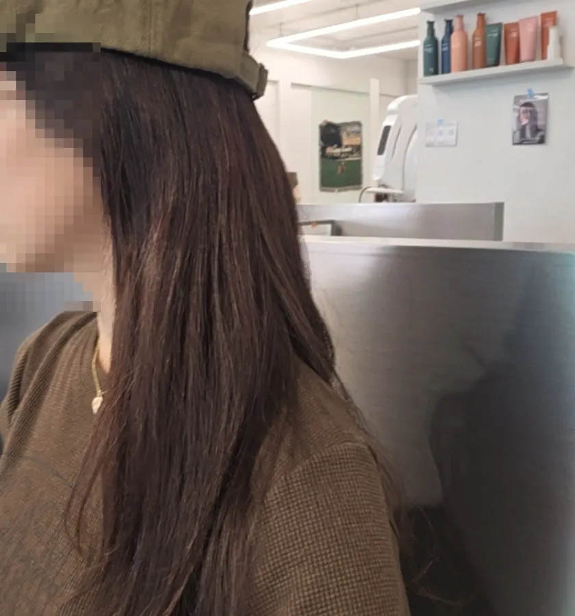 시술 전 C컬펌 모발 상태