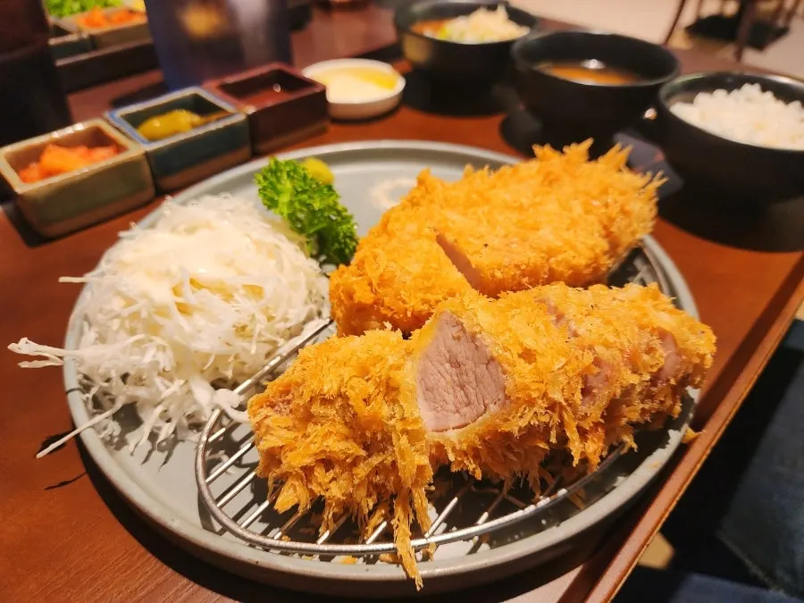 Cross-section of Pine Katsu tenderloin cutlet