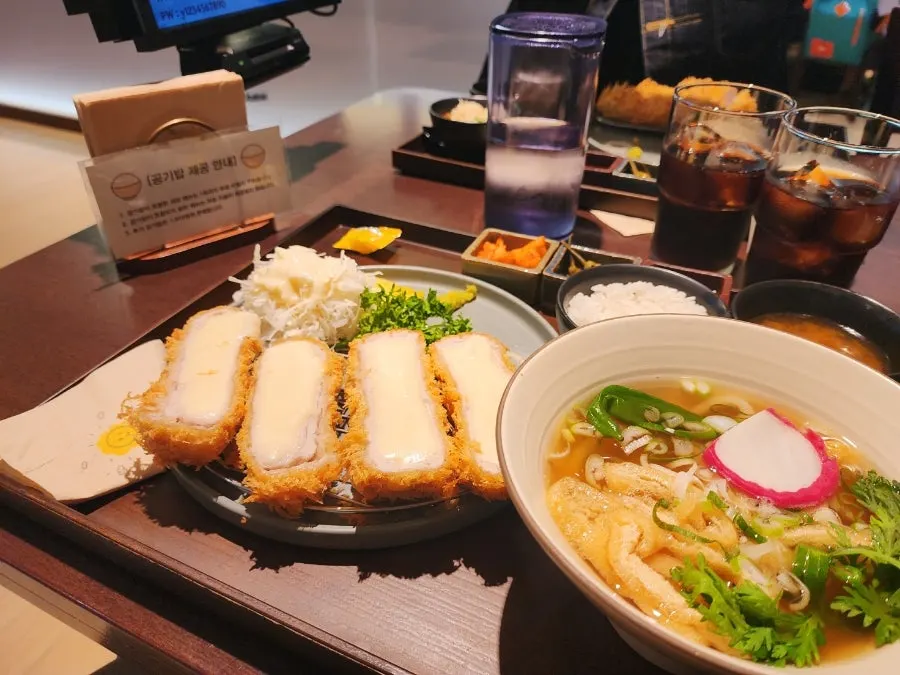 Udon menu at Pine Katsu