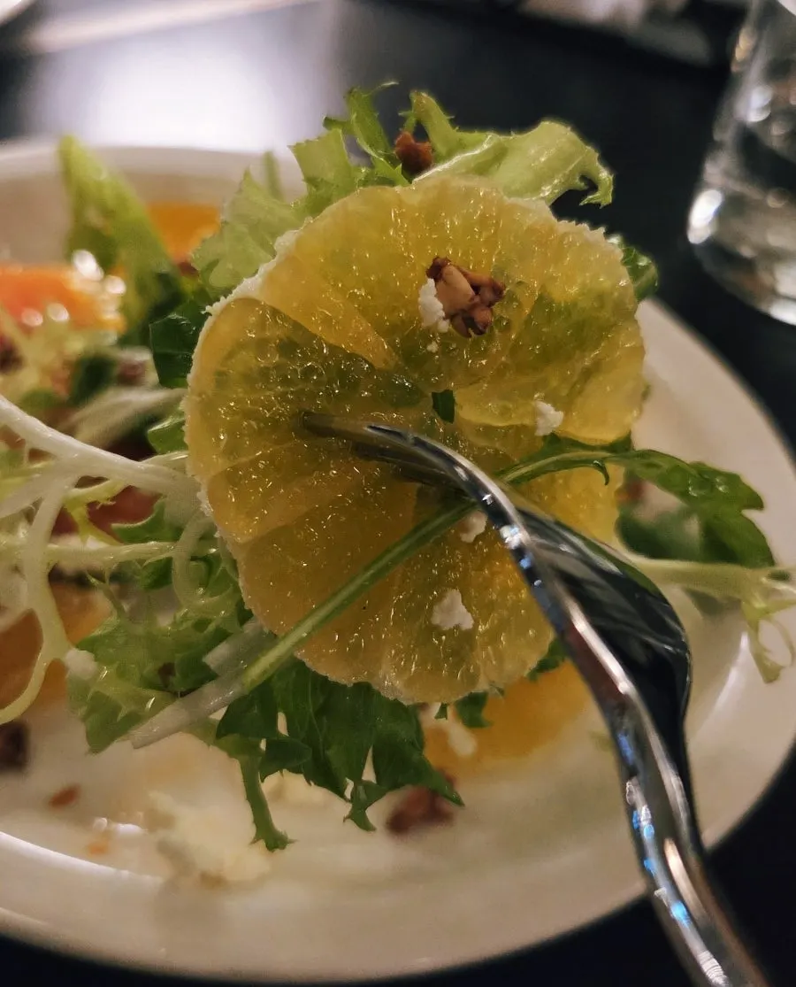 Salad with fruit and granola