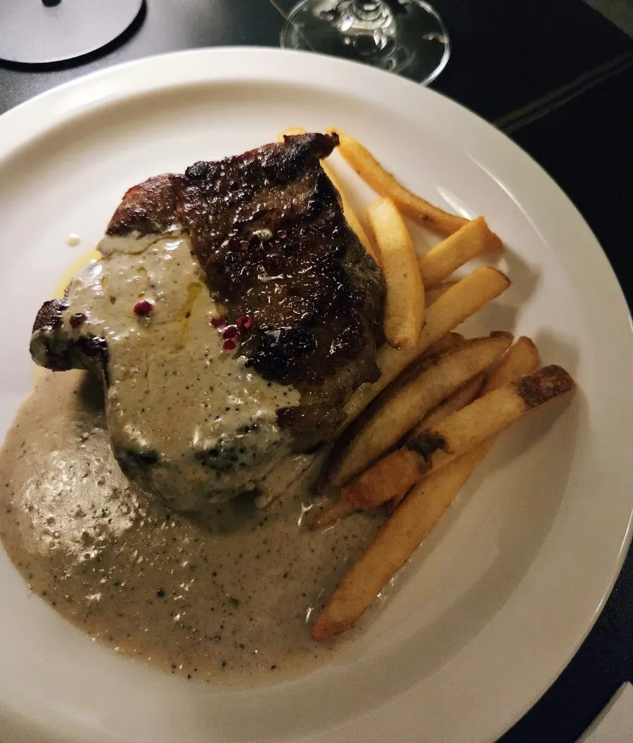 Sous-vide pork-neck steak