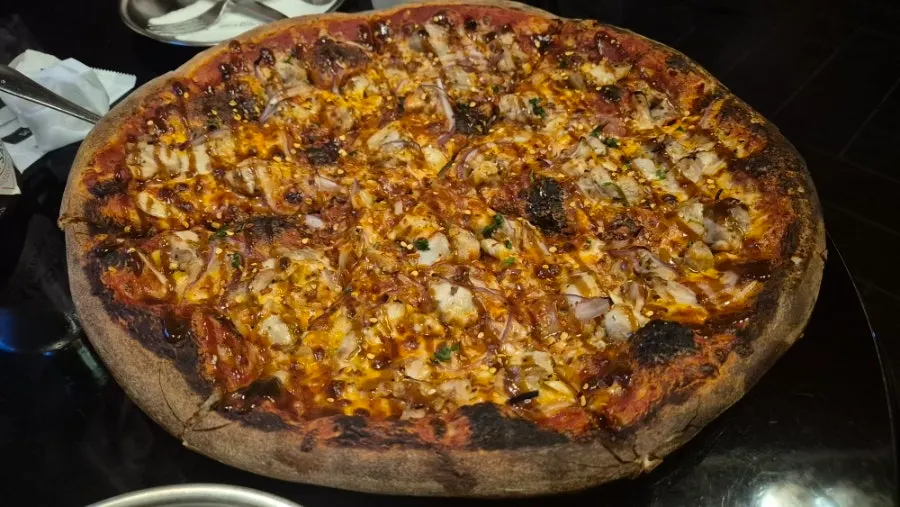 Pizza made with cold-fermented house-made dough