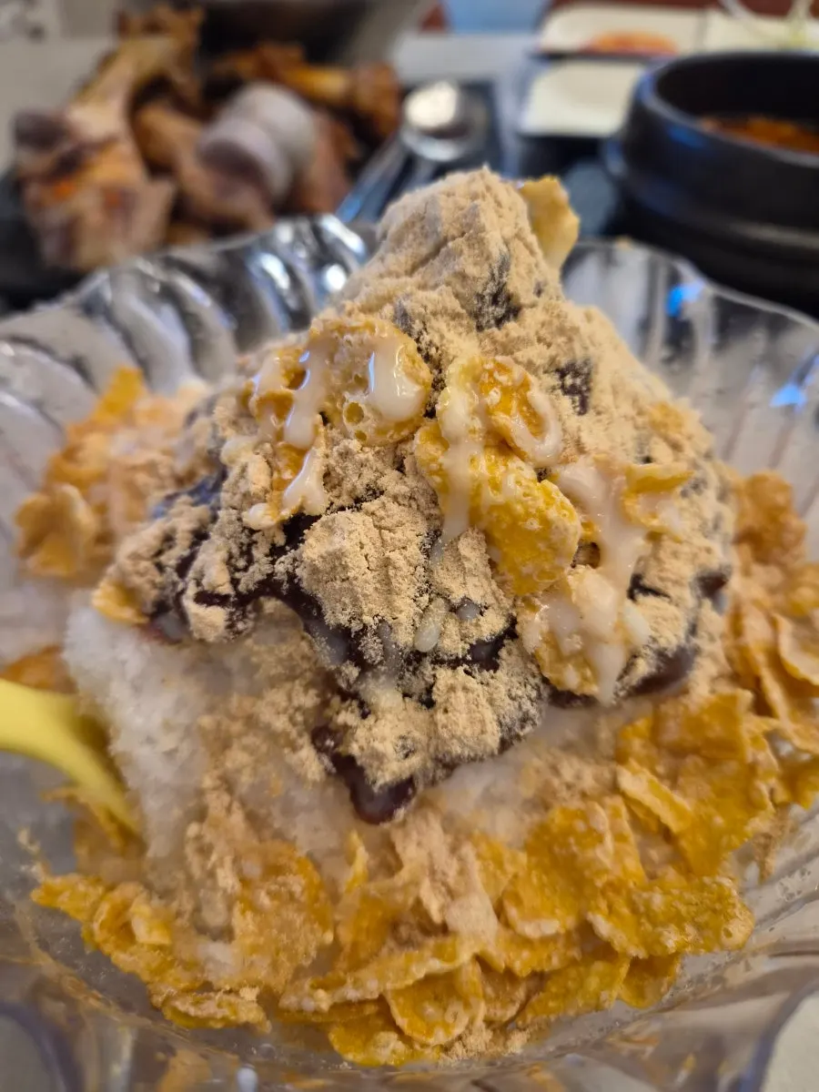 Patbingsu served for dessert