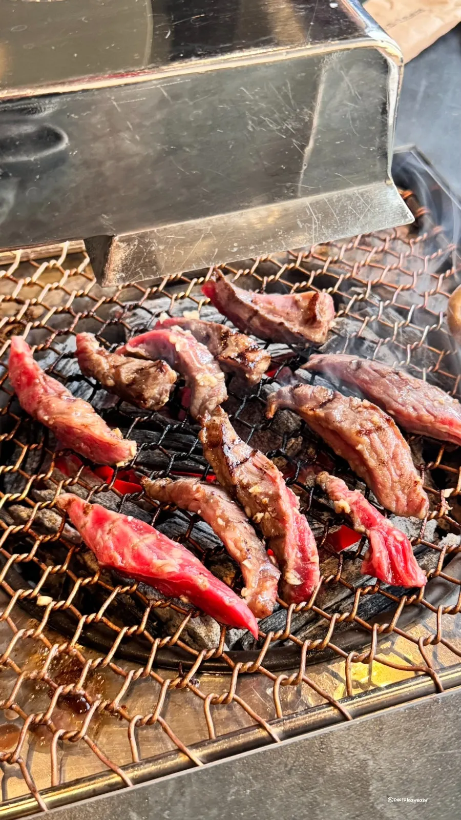 A piece of charcoal-grilled Seonghwa sirloin