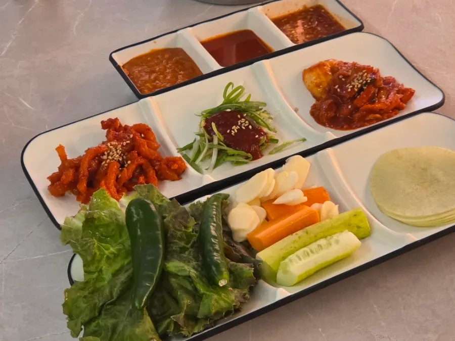 나래족발 코스 마무리 상차림
