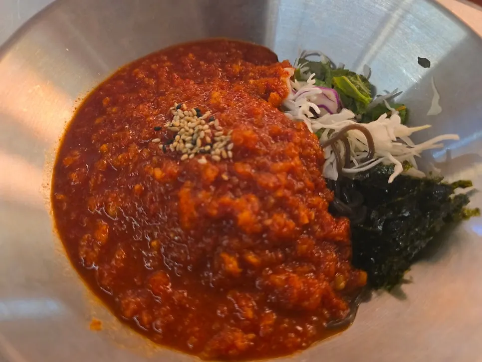 코스에 포함된 빙수