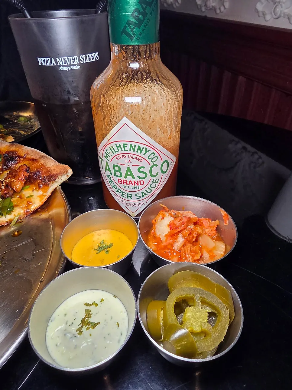 Plate of kimchi served as a default side