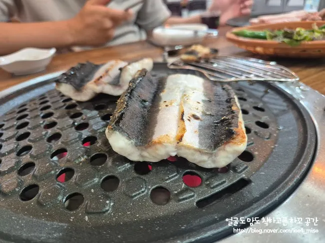 Close-up of thickly grilled freshwater eel