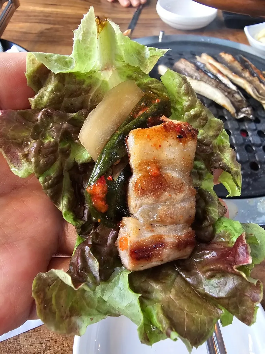 Pork belly grilling to the perfect thickness