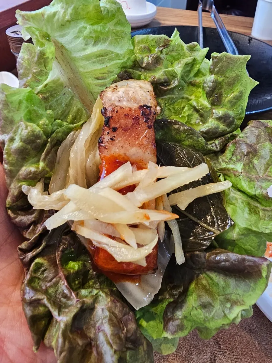 A tall pile of grilled eel