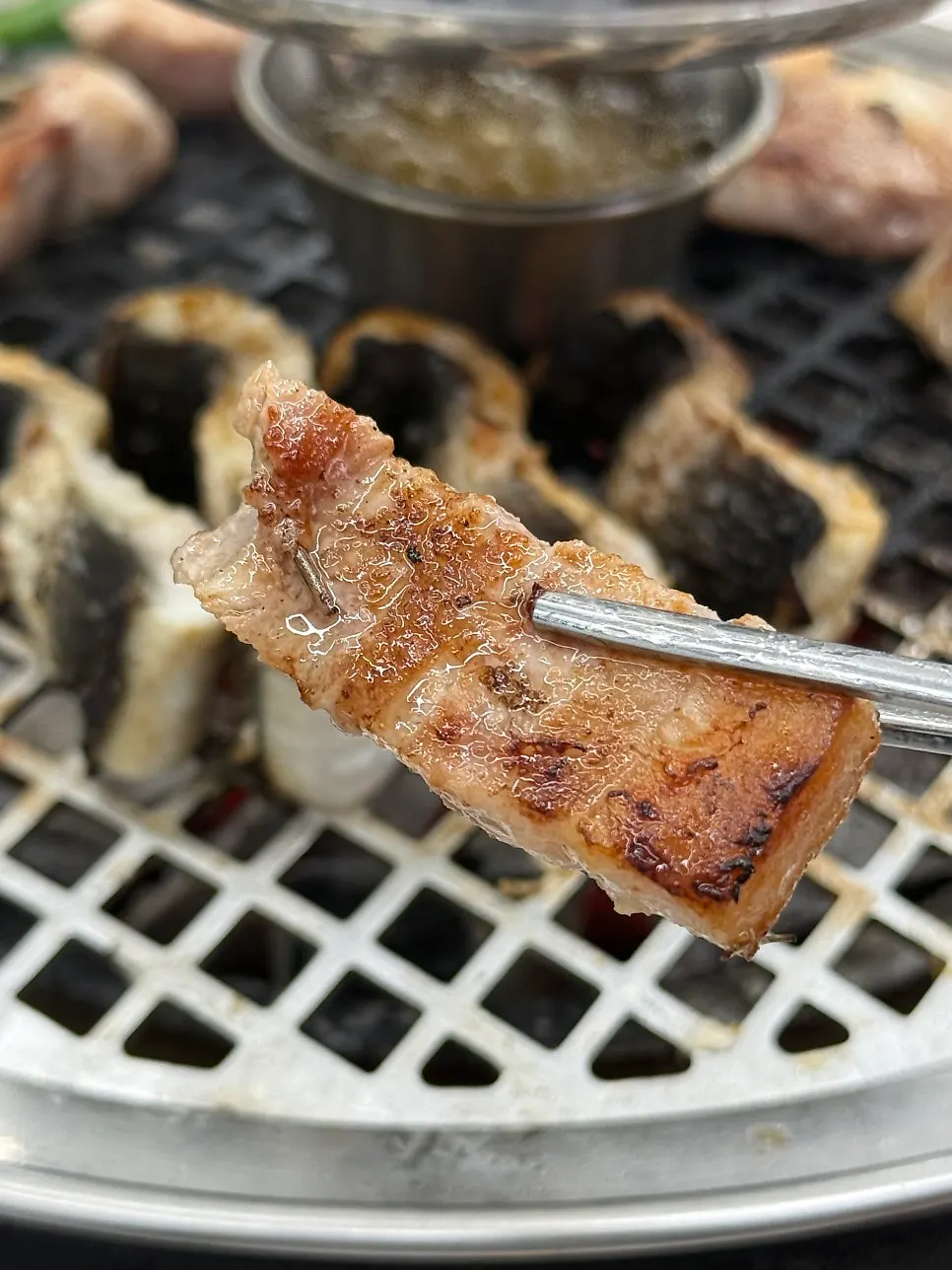 Pork belly grilled golden