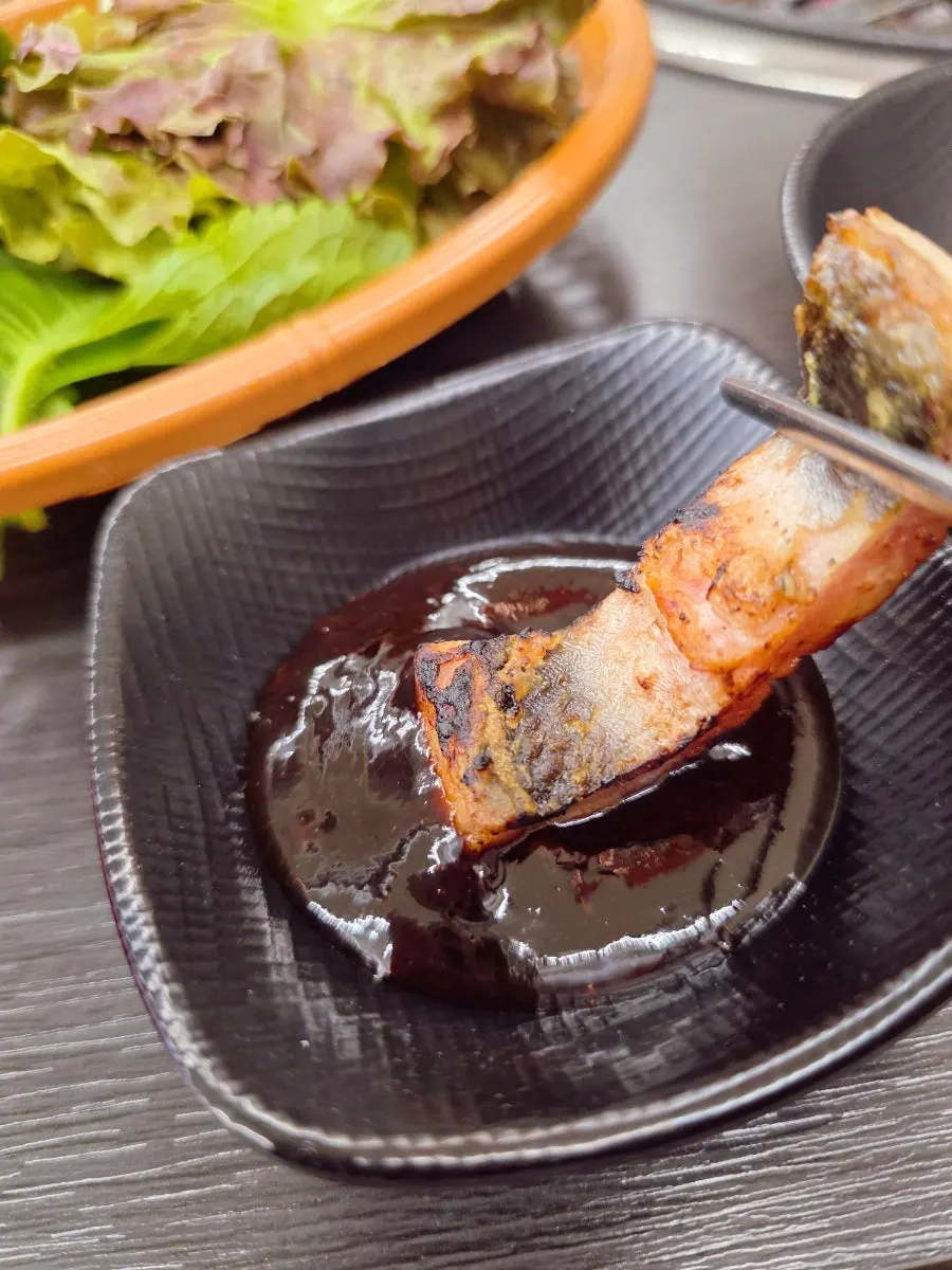A well-grilled piece of eel