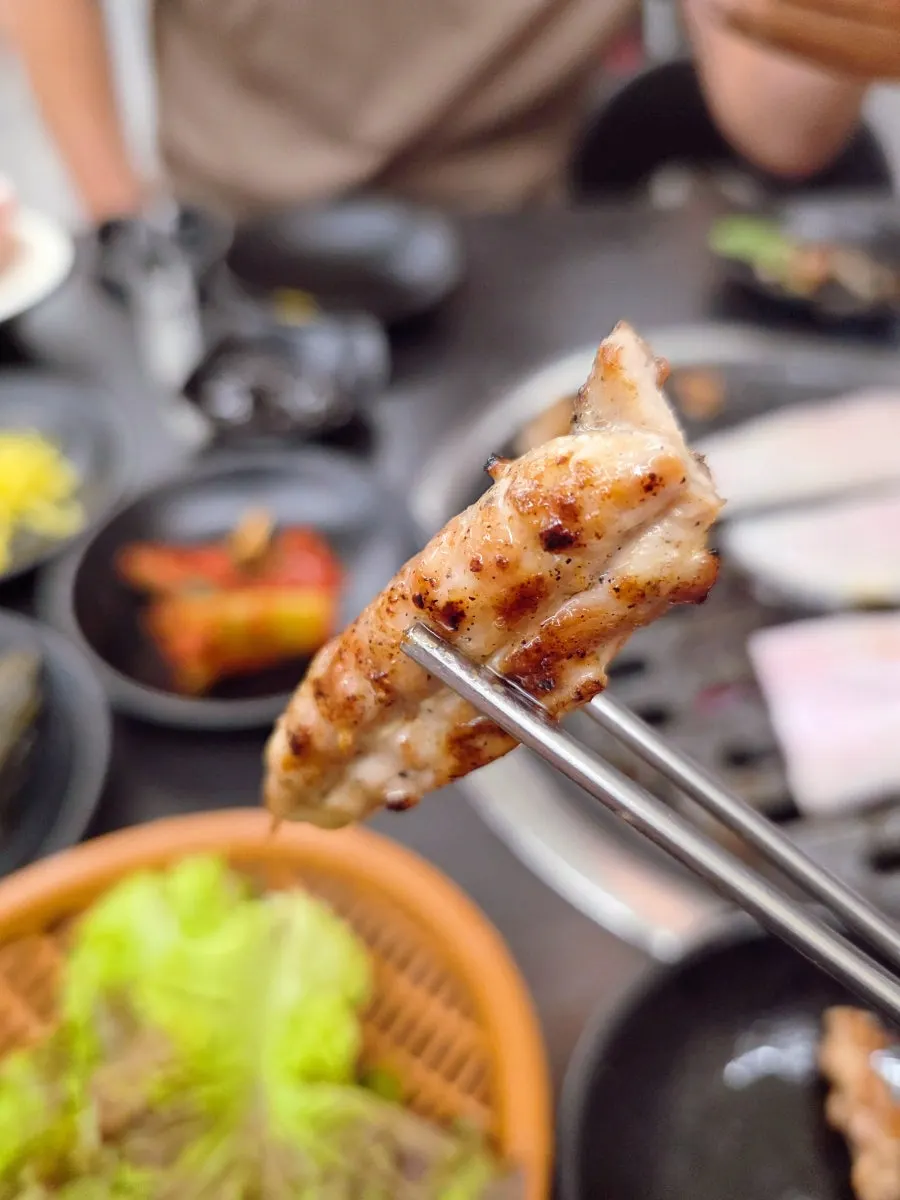 Duck meat grilled to a chewy finish