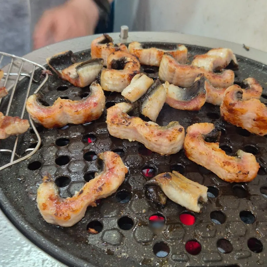 Thickly prepared grilled freshwater eel