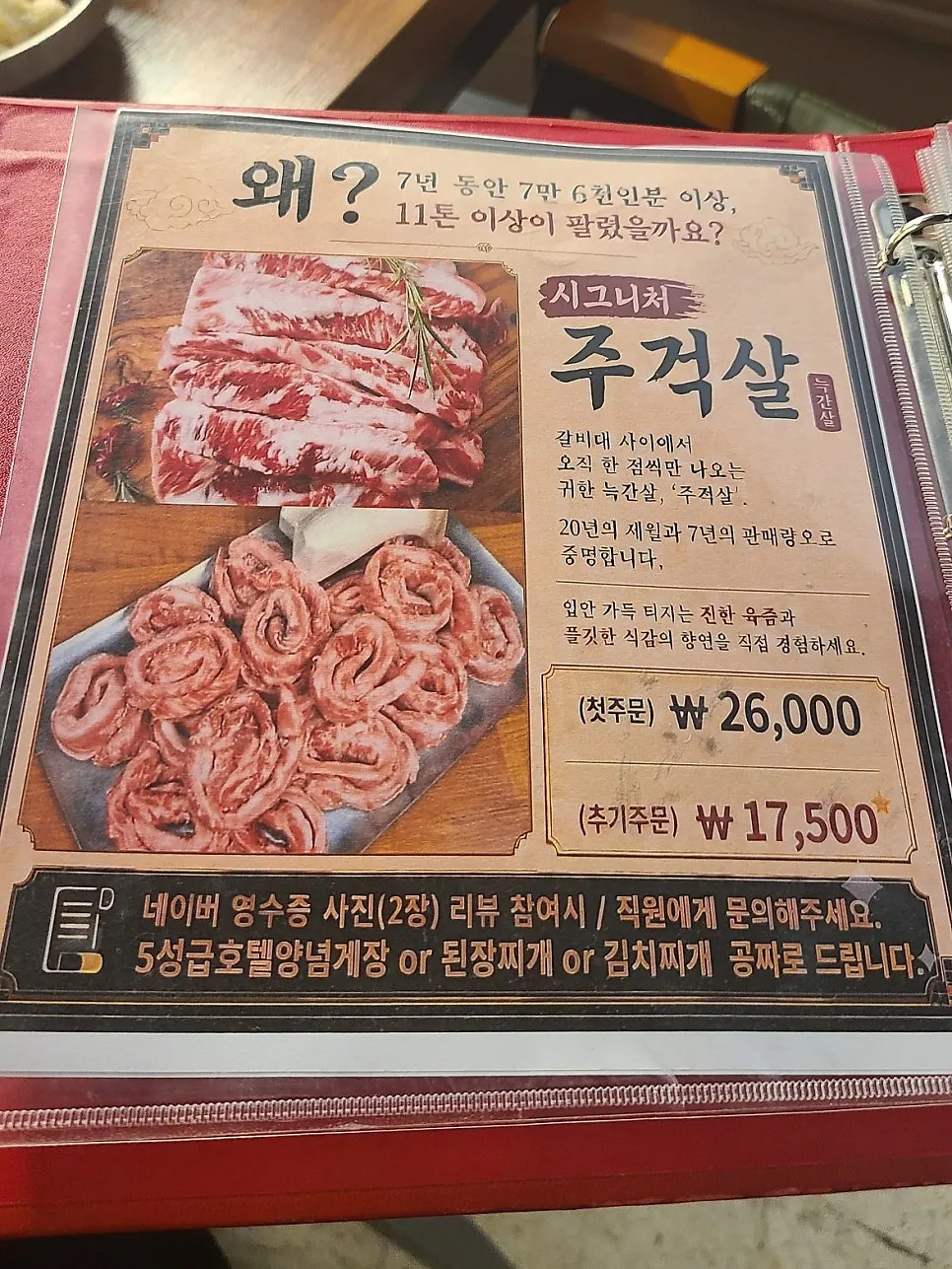 Sign for unlimited soju and drink price list