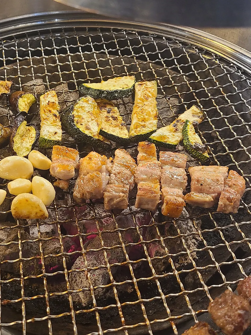Salt, myeoljeot, wasabi, and pickled onion side dishes