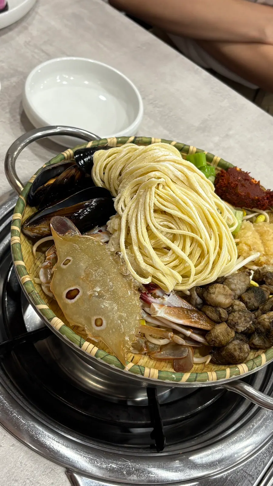 Plate of baek-kimchi and side dishes